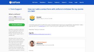 
                            9. How can I add a contact form with Jotform in Artisteer for my ...