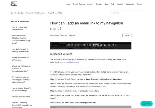 
                            5. How can I add an email link to my navigation menu? – Out of the ...