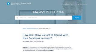 
                            10. How can I allow visitors to sign up with their Facebook account?
