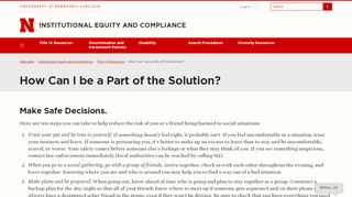 
                            11. How Can I be a Part of the Solution? | Institutional Equity and ...