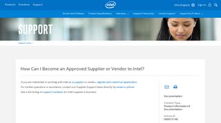 
                            11. How Can I Become an Approved Supplier or Vendor to Intel?