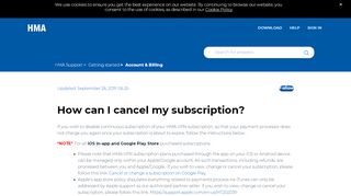 
                            11. How can I cancel my subscription? – Hide My Ass! Support