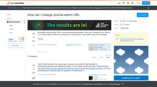 
                            3. How can I change Joomla admin URL - Stack Overflow