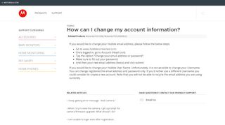 
                            9. How can I change my account information? - MotorolaStore.com