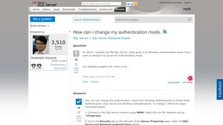 
                            3. How can i change my authentication mode. - MSDN - Microsoft