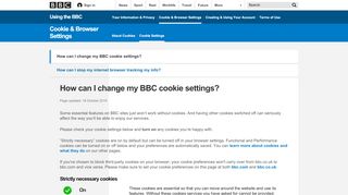 
                            13. How can I change my BBC cookie settings? - Using the BBC