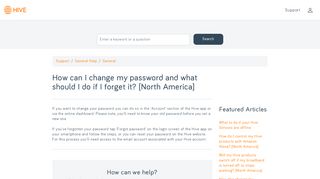
                            12. How can I change my password and what should I do if I forget it? - Hive