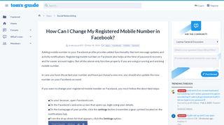 
                            8. How Can I Change My Registered Mobile Number in Facebook? | Tom's ...