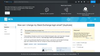 
                            10. How can I change my Stack Exchange login email? - Meta Stack Exchange