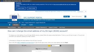 
                            2. How can I change the email address of my EU login (ECAS) account ...