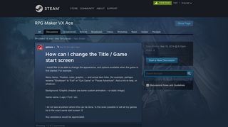
                            1. How can I change the Title / Game start screen :: RPG Maker VX Ace ...