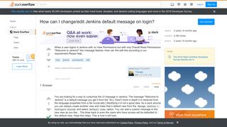 
                            4. How can I change/edit Jenkins default message on login? - Stack ...