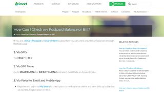 
                            9. How Can I Check my Postpaid Balance or Bill? - Smartopedia - Help ...
