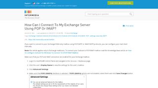 
                            4. How Can I Connect To My Exchange Server Using POP Or IMAP ...