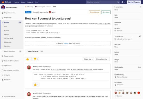 
                            1. How can I connect to postgresql (#738) · Issues · GitLab.org / omnibus ...
