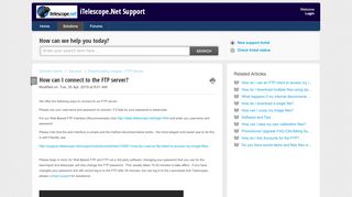 
                            9. How can I connect to the FTP server? : iTelescope.Net Support