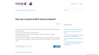 
                            4. How can I connect to Wi-Fi service onboard? – Qatar Airways Support