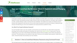 
                            8. How can I Crack My Windows 10/8,8.1/7 Password without Changing It