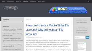 
                            11. How can I create a Mobile Strike EW account? Why do I want an EW ...