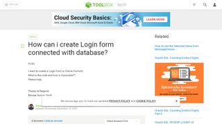 
                            1. How can i create Login form connected with database? - IT ...