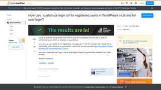 
                            10. How can I customize login url for registered users in WordPress ...