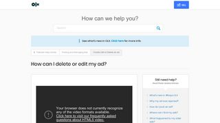 
                            6. How can I delete or edit my ad? - Pakistan Help Center - OLX