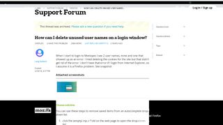 
                            1. How can I delete unused user names on a login window? | Firefox ...