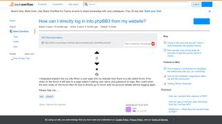 
                            12. How can I directly log in into phpBB3 from my website? - Stack ...