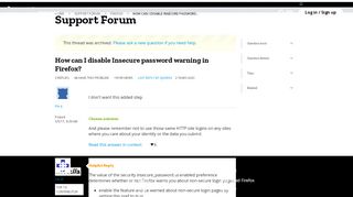 
                            5. How can I disable Insecure password warning in Firefox? | Firefox ...