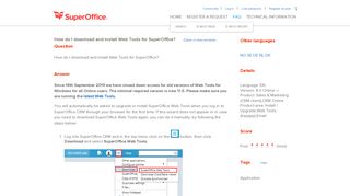 
                            4. How can I download and install Web Tools for SuperOffice?