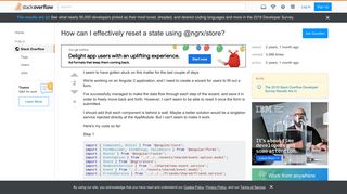 
                            2. How can I effectively reset a state using @ngrx/store? - Stack Overflow