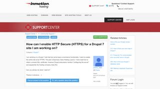 
                            9. How can I enable HTTP Secure (HTTPS) for a Drupal 7 site I am ...