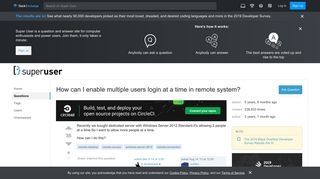 
                            6. How can I enable multiple users login at a time in remote system ...