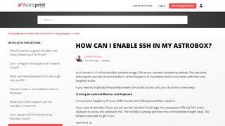 
                            1. How can I enable SSH in my AstroBox? – Knowledge Base & Help ...