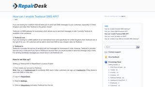 
                            8. How can I enable Textlocal SMS API? – Customer Feedback for ...