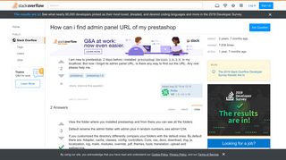 
                            8. How can i find admin panel URL of my prestashop - Stack Overflow