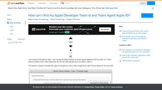 
                            9. How can I find my Apple Developer Team id and Team Agent Apple ID ...