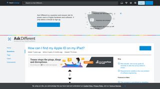 
                            5. How can I find my Apple ID on my iPad? - Ask Different