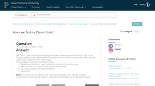 
                            7. How can I find my District Code? - PowerSchool Community