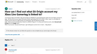 
                            6. How can I find out what EA Origin account my Xbox Live Gamertag is ...