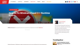 
                            10. How can I fix a Microsoft Visual C++ Runtime error? - MakeUseOf