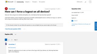 
                            5. How can I force a logout on all devices? - Microsoft Community