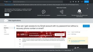 
                            12. How can I gain access to my Gmail account with my password but ...