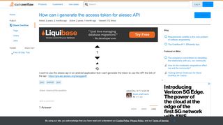 
                            13. How can i generate the access token for aiesec API - Stack Overflow
