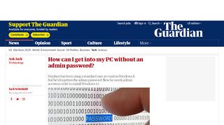 
                            4. How can I get into my PC without an admin password? | Technology ...