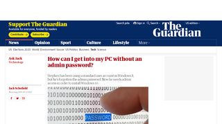 
                            5. How can I get into my PC without an admin password? | Technology ...