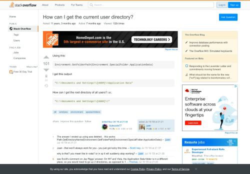 
                            1. How can I get the current user directory? - Stack Overflow
