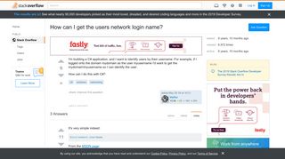 
                            3. How can I get the users network login name? - Stack Overflow