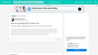 
                            7. How can I got Class ID for Turnitin.com? - ResearchGate