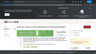 
                            2. How can I have a Linux machine join a Windows Domain? - Server Fault
